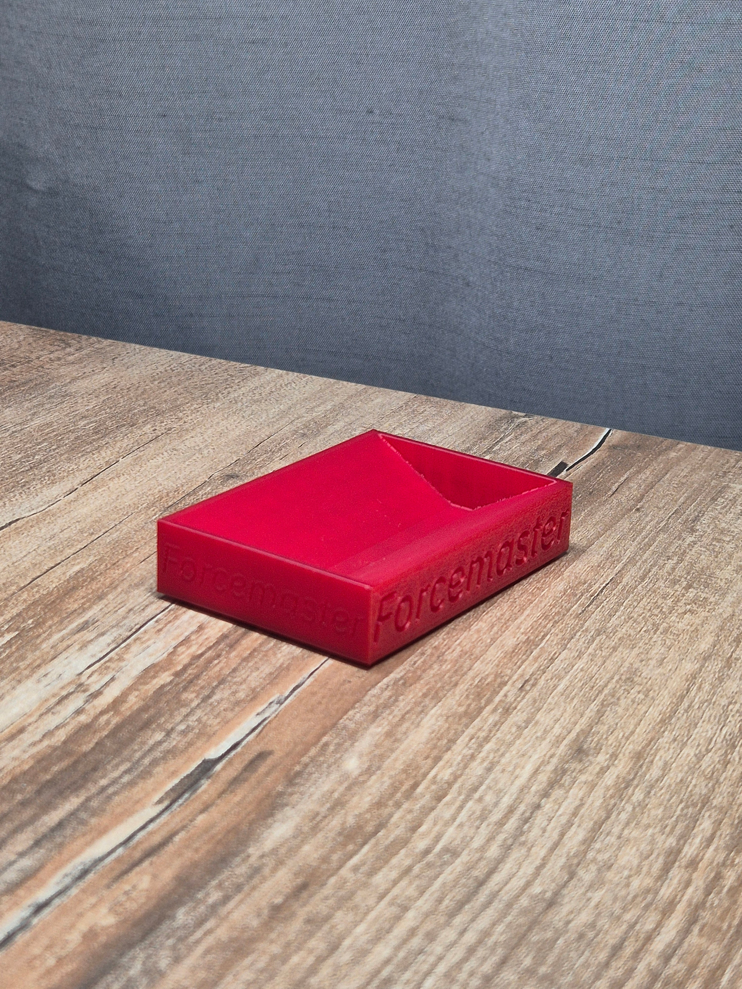 Czerwona blokada pod kółka fotela gamingowego, prezentująca alternatywny wariant kolorystyczny i precyzyjne wykończenie druku FDM.